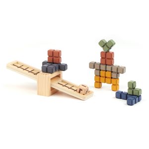 لعبة بناء كتل هندسية خشبية تعليمية للأطفال لعبة توازن عالية الجودة PK متأرجحة - Product Image 3