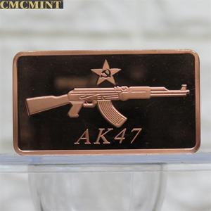 Чистые монеты, медь, 1 унция, 999 тонкая медная планка, приходите за собой, AK47 старые медные монеты - Product Image 2