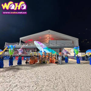 Os desenhos animados personalizados pescam o traje inflável do cavalo marinho, fantoche inflável do cavalo marinho para a decoração temática do partido do oceano, parada - Product Image 6