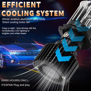 Faros LED Super Brillantes Y10pro 12V 65W 60000lm 6500K, Luz Alta/Baja, Lente 3570, Bombillas para Auto H4/H7, Garantía de 2 Años, Universales - Product Image 6