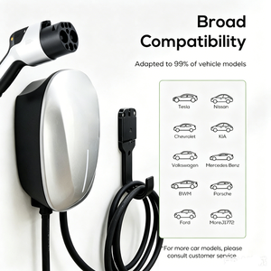 Nuevo Cargador de Pared para Vehículos Eléctricos, 16A 32A 7KW 11kW 22KW Tipo 2, Negro, Pantalla LCD, <span class=keywords><strong>Carga</strong></span> Rápida de 5m - Product Image 3