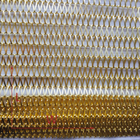 Revêtement architectural en maille métallique tissée en cuivre, motifs ouverts personnalisables, 50 % d'aire ouverte, résistance aux intempéries supérieure, maille de 12 mm