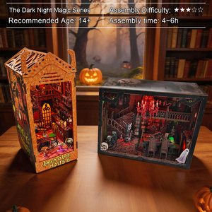 Y-TOP Kit Casa delle Bambole in Miniatura Fai-da-Te: <span class=keywords><strong>Puzzle</strong></span> 3D in Legno 'Book Nook', Regalo Perfetto - Product Image 4