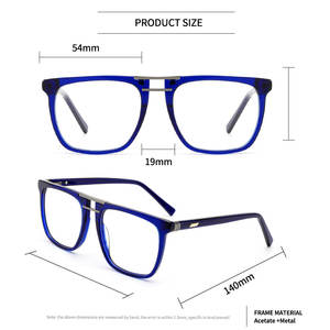 特大光学フレームブラック眼鏡イタリアアセテートフレームデザイナーファッションメガネ日常の贅沢 - Product Image 3