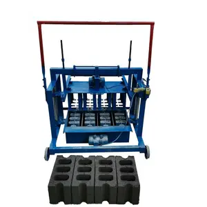 Small Brick Making Machine Low cost mobile egg laying type simple operation cement concrete brick making machine