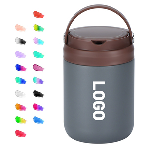 Lonchera <span class=keywords><strong>de</strong></span> Acero Inoxidable 304 <span class=keywords><strong>de</strong></span> Doble Pared con Logotipo Personalizado, Recipiente para <span class=keywords><strong>Alimentos</strong></span> con Aislamiento al Vacío, Asa y Cuchara Plegable - Product Image 4