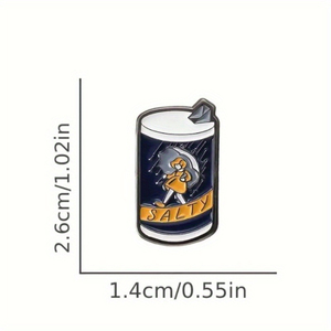 エナメル塩味缶ピンブローチ、バッグアクセサリー、メンズギフト - Product Image 4