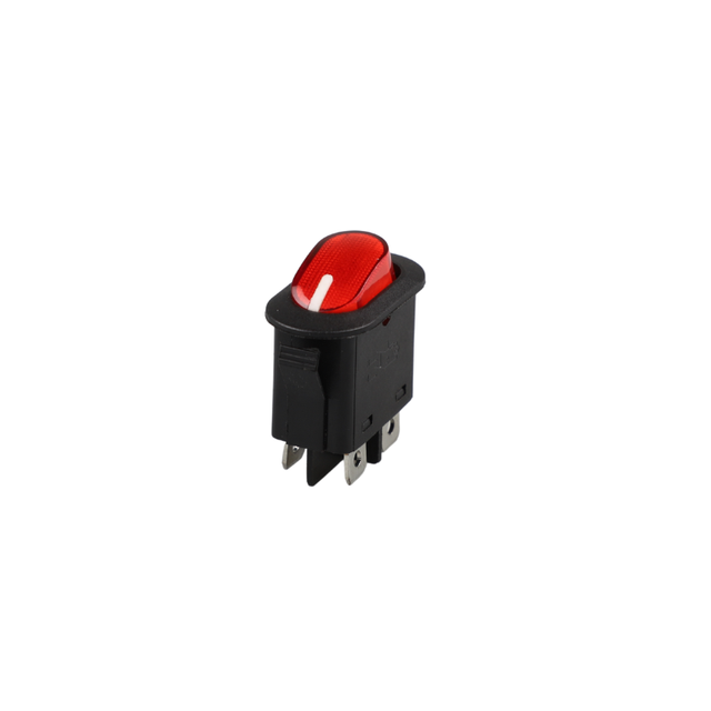 16A Round On-Off Push Button Switch Light Red 4-Pin Rocker Switch Electrical Power Switch 250V