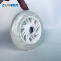 Roues de patins à roulettes LED à changement de couleur sur mesure, en PU et alliage, pour trottinettes, draisennes et patins à roulettes, service OEM