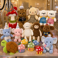 Zachte Cartoon Pluche Speelgoed voor Klauwautomaten Olifant Dierenpop Set Beer Konijn Kat Figuur Retail Party Gift Groothandel