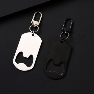 Décapsuleur en acier inoxydable, paiement en espèces, gravure laser, logo, matériau vierge, étiquette suspendue, cadeau de fêtes, porte-clés en métal - Product Image 1
