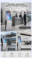 Kiosque de gestion des visiteurs à écran tactile de 32 pouces à montage sur table, scanner de reconnaissance faciale, auto-enregistrement, Android 10/11