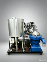 Séparateur centrifuge à disques en caoutchouc latex, machine automatique de séparation continue de l'eau du latex, qualité alimentaire 304/316L, 500L/H