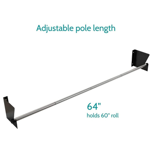 Jh-mech 28 "-60" Chiều dài có thể điều chỉnh giấy cuộn giá giữ lên đến 100lbs Tường Gắn Vinyl cuộn giá đỡ - Product Image 4