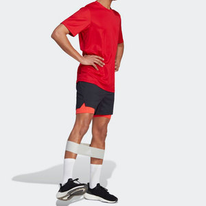 Bestex Pantalones Cortos de Poliéster Láser de Doble Capa con Forro, Dobladillo Dividido y Elástico en 4 Vías, Entrenamiento de Gimnasio, 2 en 1, Logotipo Personalizado para Hombre - Product Image 3