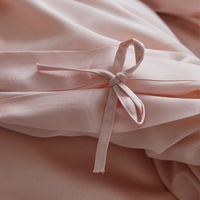 Parure de lit en lyocell de bambou pour hôtel, drap plat, housse de couette et 2 taies d'oreiller, certifiée OEKO-TEX, 300 fils/cm², tailles Queen et King