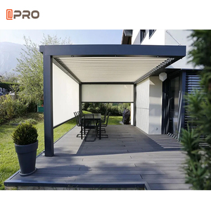 Persiennes solaires étanches <span class=keywords><strong>de</strong></span> luxe 4x3 Pergola <span class=keywords><strong>de</strong></span> patio extérieur en aluminium avec pergolas <span class=keywords><strong>de</strong></span> jardin à toit à persiennes - Product Image 1