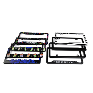 Cadre de plaque d'immatriculation de voiture vierge en plastique de sublimation de logo personnalisé en gros pour la taille américaine standard - Product Image 1