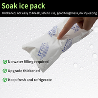 Sac de gel réfrigérant auto-absorbant de 100 ml, activé par l'eau, réutilisable, pour boîte à lunch, bento, plats à emporter, chaîne du froid des aliments surgelés