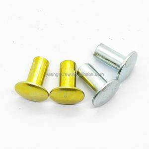 Remaches de metal, remaches sólidos de acero galvanizado, 2mm, 3mm, 4mm, 5mm, cabeza de sartén chapada en zinc, remache ciego - Product Image 6