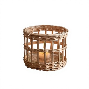 Portavelas personalizados para decoración de bodas, portavelas de mimbre, faroles y frascos para velas, fabricante OEM en Vietnam. - Product Image 1