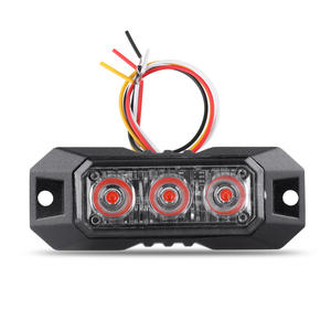 Nuevas Luces Estroboscópicas LED-03K Rojas de <span class=keywords><strong>3</strong></span> LED para Camión/Auto/Vehículo, Mini Faro de Rejilla, <span class=keywords><strong>Baliza</strong></span> de Emergencia - Product Image 1