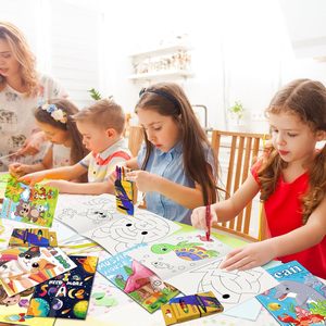 Libros para Colorear Pequeños Personalizados y Crayones para Recuerdos de Fiestas Infantiles, Libros para Colorear Económicos con Diseños de Dibujos Animados para Niños - Product Image 6