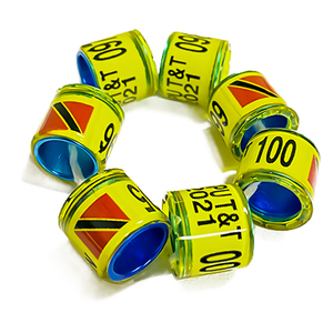 <span class=keywords><strong>GSF</strong></span> customed Content 8mm Racing piccione nucleo in alluminio con anello di plastica uccello FCI gamba anelli - Product Image 3