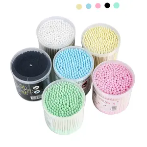 Double Head Makeup Remove Ear Cleaning Beauty Buds Cotton Swab Fine Quality Paper Stick Wooden Cotton Buds