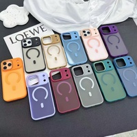 Coque de téléphone magnétique hybride TPU PC personnalisée, givrée mate, anti-chute pour iPhone 14 15 16 17 Air Pro Max S23 Ultra S26 A16 A17