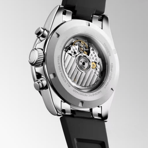 Mens <b>Automatic</b> <b>Chronograph</b> Watch Tachymeter Bezel Rubber Strap Sapphire Crystal Sport Wristwatch Longinesing - Product Image 5