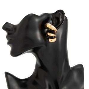 Hot Bán Đồ Trang Sức Thời Trang Mạ Vàng Hợp Kim Kim Loại Mịn Nước <span class=keywords><strong>Drop</strong></span> Tai Clip Và Đinh Tai Hoop Clip Bông Tai Bộ Cho Phụ Nữ - Product Image 3