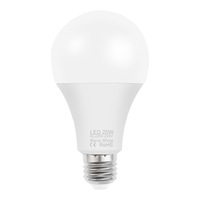 Ampoule LED blanc chaud norme nationale européenne A60, culot E27, baïonnette B22, aluminium et plastique, sans scintillement, alimentation CA