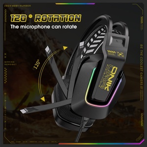 Casque audio professionnel ONIKUMA X13 pour studio d'enregistrement, casque de jeu filaire HIFI, avec structure métallique, pour le sport et les voyages - Product Image 4