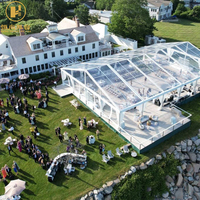 Tente de réception extérieure commerciale pour exposition et mariage avec tissu PVC ignifuge et structure en alliage d'aluminium, taille 6m