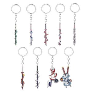 Japonais Anime <span class=keywords><strong>Demon</strong></span> <span class=keywords><strong>Slayer</strong></span> <span class=keywords><strong>Papillon</strong></span> Porte-clés Arme Métal Pendentif Animation Périphériques - Product Image 2