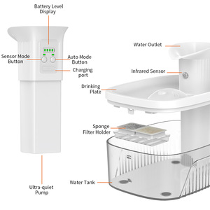 Smart Sensor Pet <b>Water</b> <b>Dispenser</b> 2.5L With Filter <b>Automatic</b> Fountain For Cats And Dogs White - Product Image 5