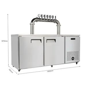 Enfriador de cerveza comercial de acero inoxidable, barriles, nevera, pantalla Digital, dispensador de cerveza, Kegerator