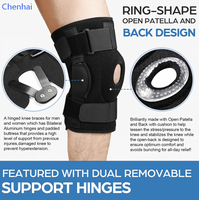 Attelle de compression articulée en néoprène, 5 tailles réglables, respirante, unisexe, pour la protection sportive et la rééducation, soulagement des douleurs liées aux déchirures du ménisque et des ligaments croisés antérieurs (LCA)