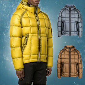 Veste matelassée imperméable unisexe de haute qualité, style vintage slim, col montant, toile brodée, logo personnalisé, hiver, nylon - Product Image 3