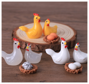 Niños miniatura <span class=keywords><strong>de</strong></span> <span class=keywords><strong>dibujos</strong></span> <span class=keywords><strong>animados</strong></span> 3D Gallo <span class=keywords><strong>y</strong></span> gallina pollo brillante acuario luminoso juguete Mini animales <span class=keywords><strong>de</strong></span> resina figuritas a granel para Mini - Product Image 6