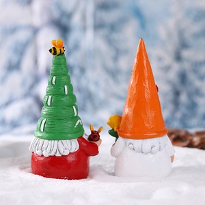 Santa Claus Micro-Landscape Snow Scene Gnome Small Ornament, Resin <b>Craft</b> Christmas Gift & Decorative Display - Product Image 6