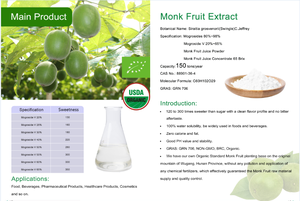 Extracto de Luo Han Guo Saludable en Polvo Sin Azúcar 7% Mogrosides Edulcorante de Fruta del Monje - Product Image 2