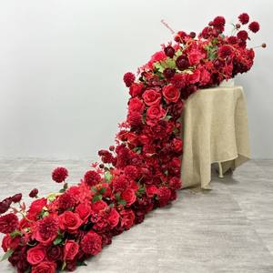 Chemins <span class=keywords><strong>de</strong></span> <span class=keywords><strong>table</strong></span> <span class=keywords><strong>de</strong></span> <span class=keywords><strong>mariage</strong></span> en gros <span class=keywords><strong>de</strong></span> haute qualité blanc violet Design floral soie fausse fleur arc allée artificielle Graduation - Product Image 1