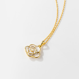 Collar Corto de Plata S925 con Perla Barroca Individual, Versión Coreana, Chapado en Rodio, Estilo Simple, Accesorio para el Cuello de Mujer, D9467 - Product Image 1