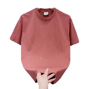 เสื้อยืดผู้ชายแขนสั้นสไตล์ลำลองสีพื้น แต่งลายปักเลื่อม ผ้าถัก ทรงหลวม ใส่ได้ทุกโอกาส รุ่นใหม่ประจำฤดูร้อน - Product Image 5