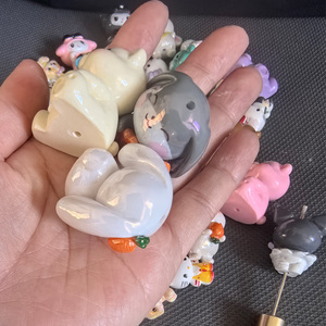 จี้รูปสัตว์ 3 มิติ ลายการ์ตูน น้องหมา น้องแมว กระต่าย หมี  แบบรูตรง สำหรับตกแต่งปากกา พวงกุญแจ กระเป๋า - Product Image 6