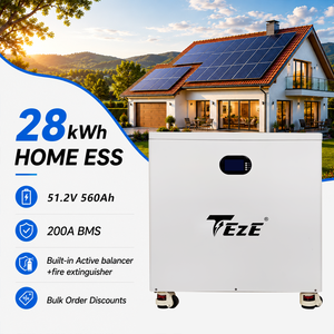Batterie de stockage d'énergie domestique adaptée aux systèmes 28kWh, 30kWh, 32kWh, 51.2V, 560Ah, 600Ah, 628Ah, résidentielle avec BMS 200A/300A - Product Image 1