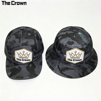 Ensemble de chapeaux personnalisés avec logo, vente en gros, imprimé Stardust abstrait, casquette 5 panneaux et chapeau bob avec patch tissé, fabricant