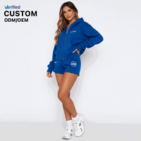 Ensemble de survêtement à capuche surdimensionné pour femme en coton biologique imprimé sur mesure, respirant et écologique, idéal pour le sport et les loisirs